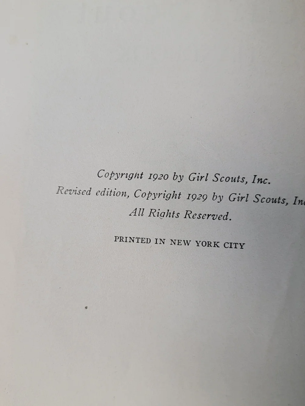 Vintage Girl Scout Hardback Handbook Copyright 1920 Revised Edition 1929 NYC